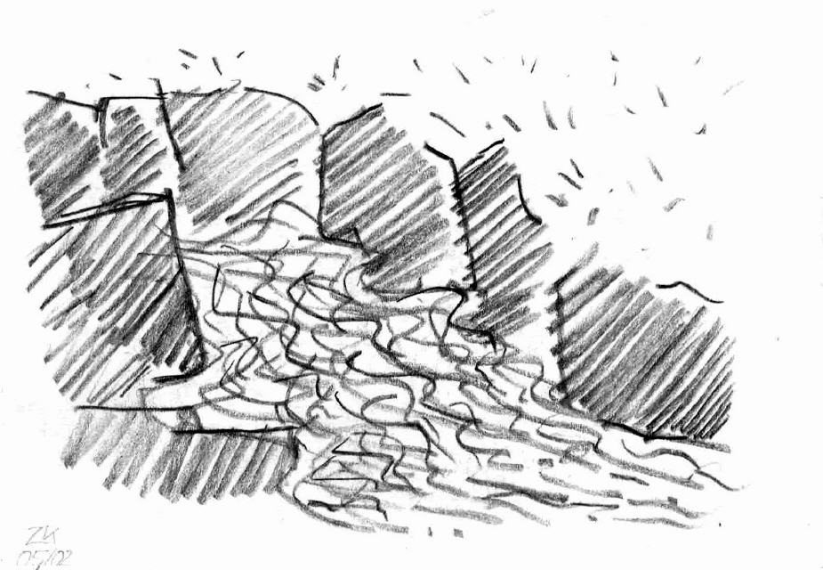 Islandskizzen - Bachlauf